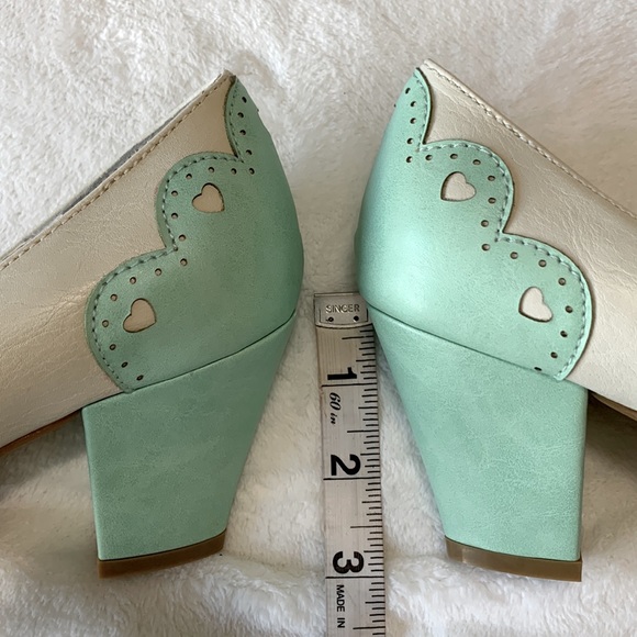 Mint cream PIN UP COUTURE shoes Wiggle-17 - Picture 14 of 16
